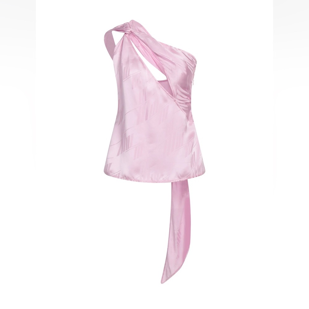 The Attico Pink Satin Blouse